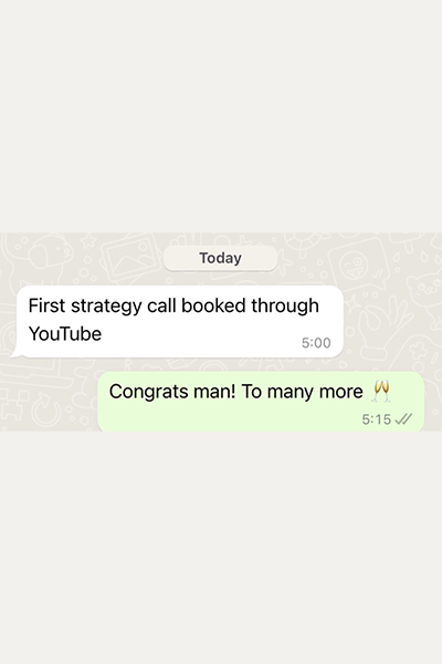 Client review testimonial
